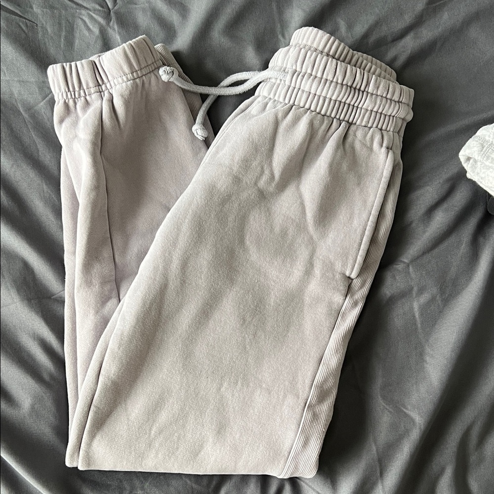 TNA Light Gray Track Pants
